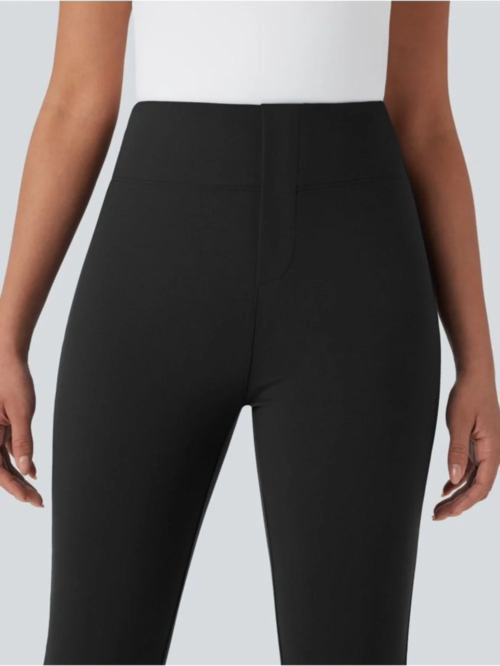 NWT Halara Flex™ High Waisted Pocket Tapered Cropped Work Pants in Black Size M